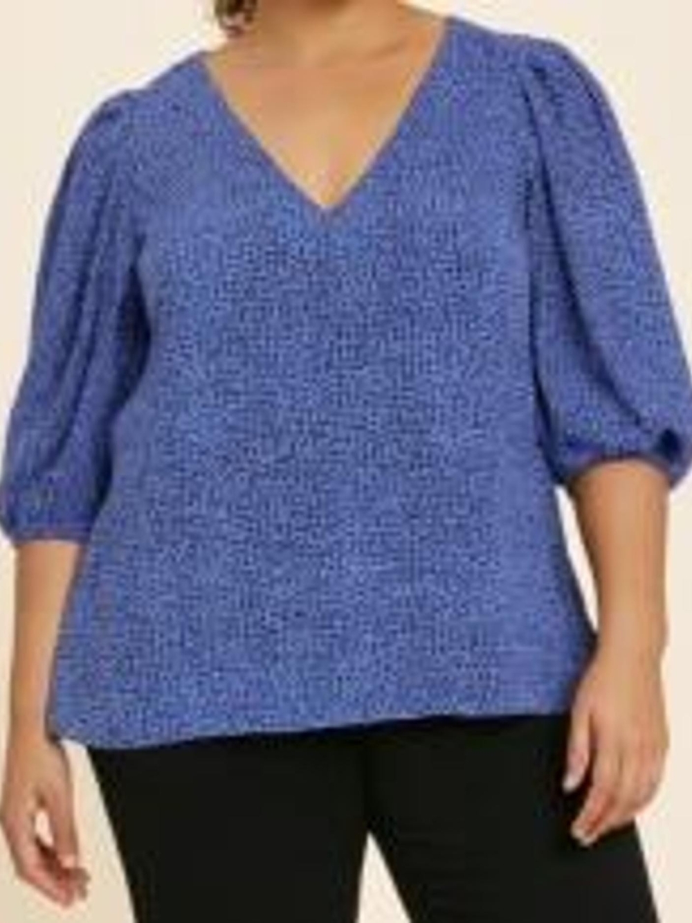 V-Neck Puff Sleeve Top